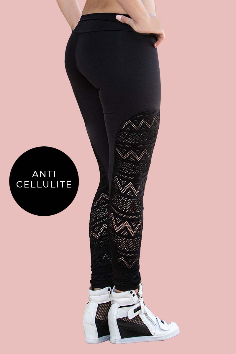 Alto Giro Euphoria Lace Anti Cellulite Emana Legging