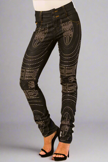 Moikana Bedazzled  Black Jeans