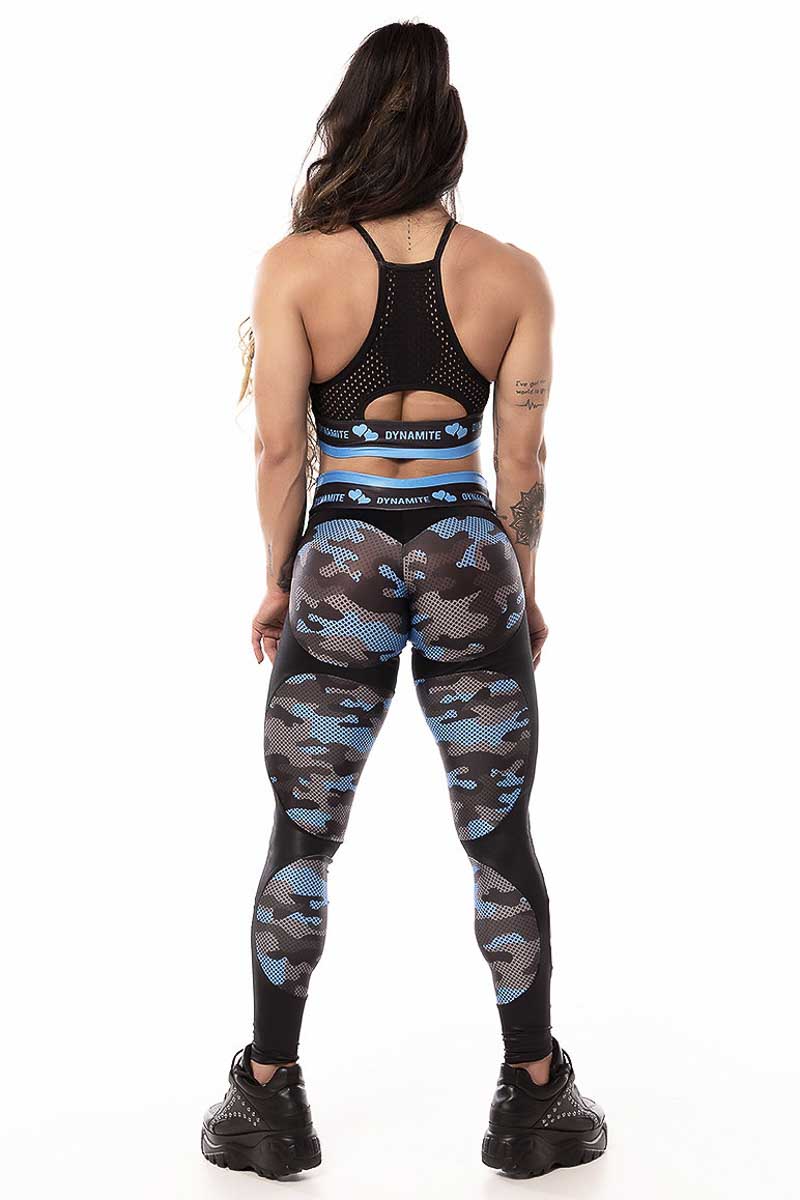 Dynamite Blue Camo Bra