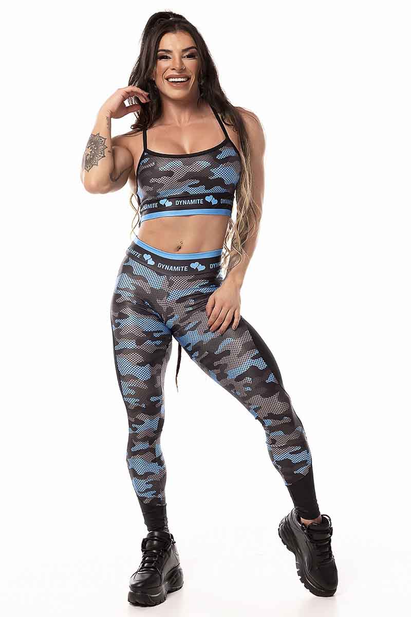 Dynamite Blue Camo Legging