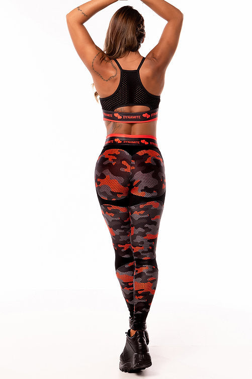 Dynamite Fire Camo Bra