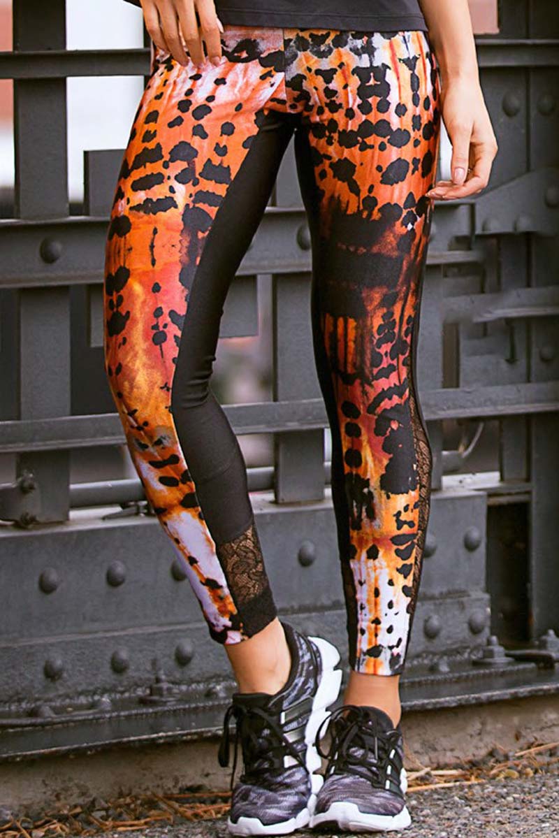 Alto Giro Lacy Art Leopard Legging