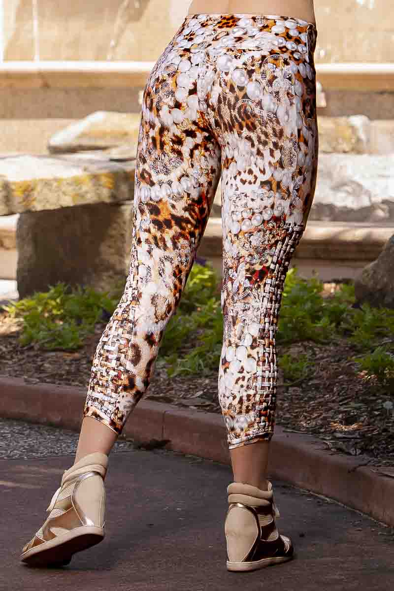 Alto Giro Pearl Leopard Weave Capri