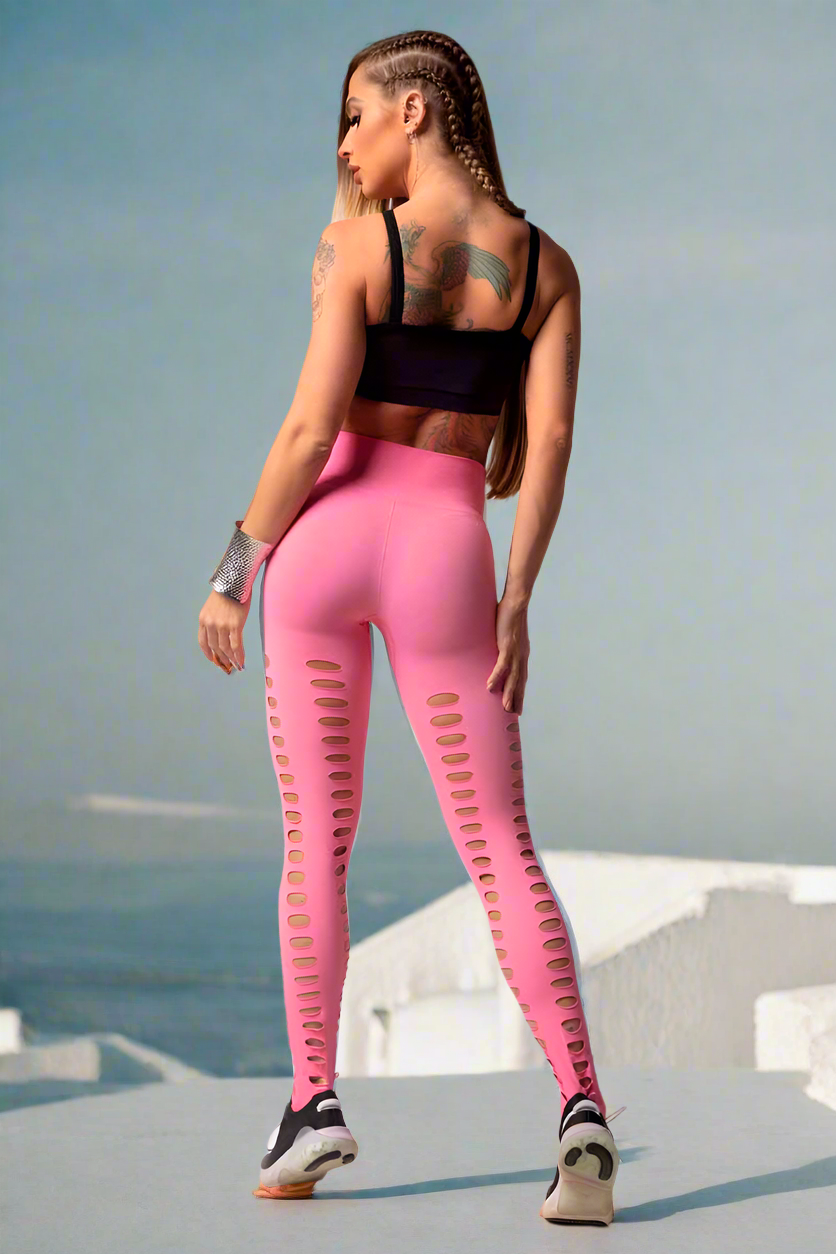 Pink Edge Seamless Anti-Cellulite Legging